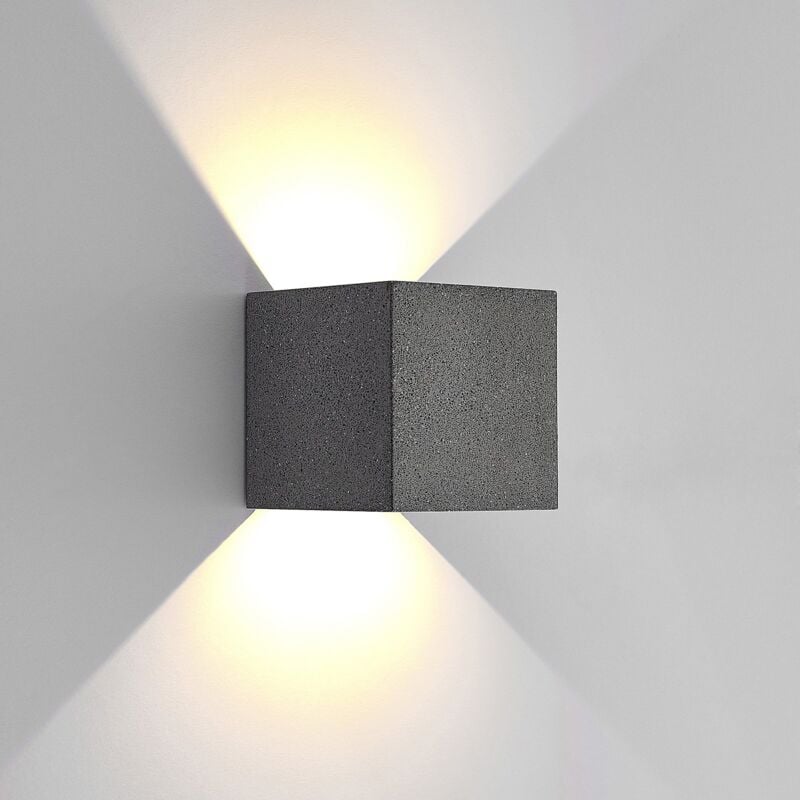 

aplique LED de exterior Naja, hormigón - Lucande