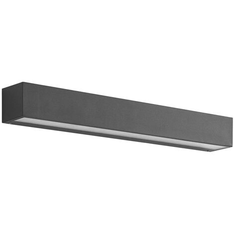 Lucande – Applique murale LED d'extérieur étanche IP65 – 50 cm anthracite – Éclairage blanc chaud pour 10 m² – Installation facile sur mur