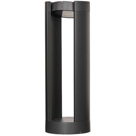 Lucande – Borne d'éclairage extérieur LED 50 cm – Aluminium gris – Indice de protection IP65 – Tête réglable à 350° – Éclairage pour terrasse et jardin
