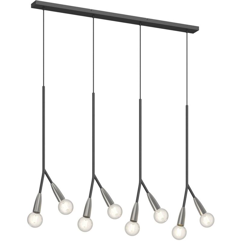 

Carlea colgante 8 luces negro-níquel - Lucande