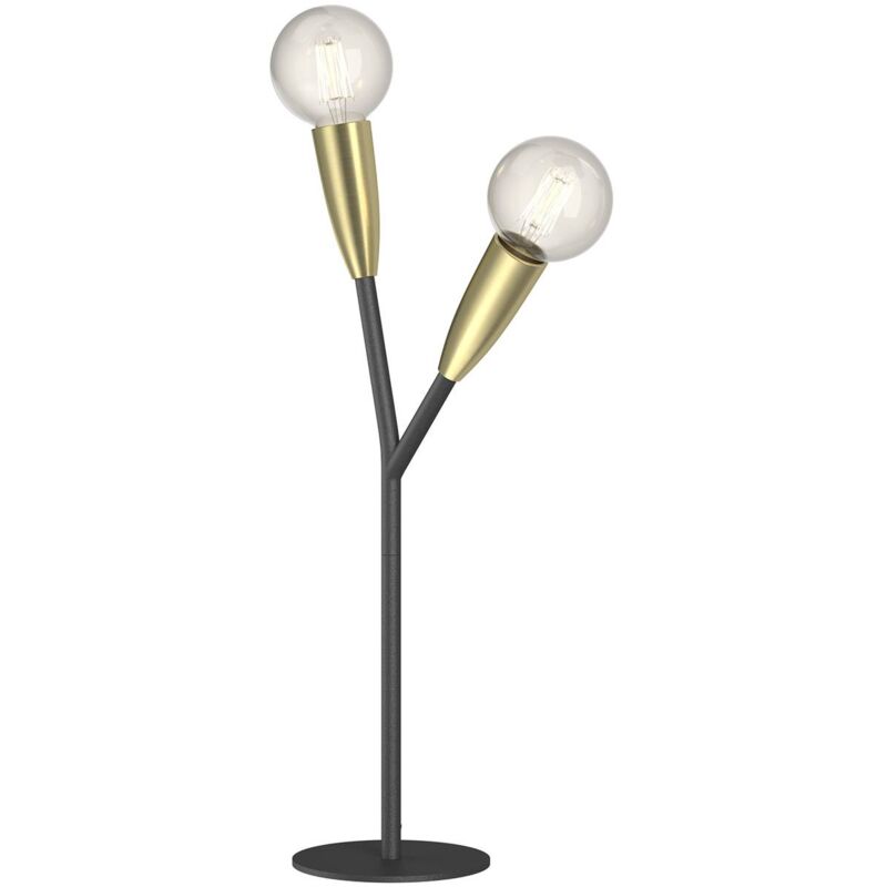 

Carlea lámpara de mesa 2 luces latón negro - Lucande