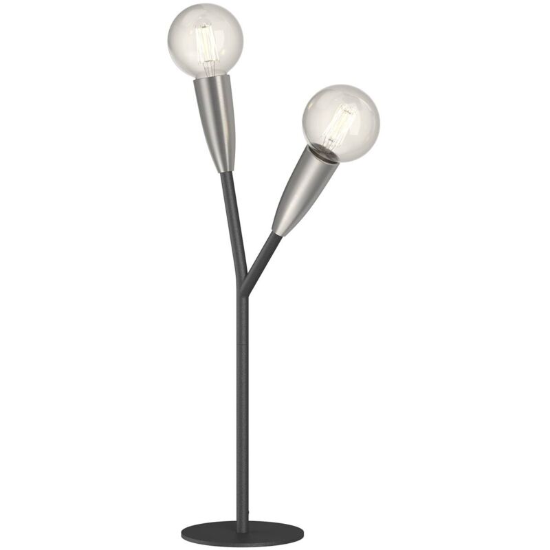 

Lucande Carlea lámpara mesa 2 luces negro-níquel