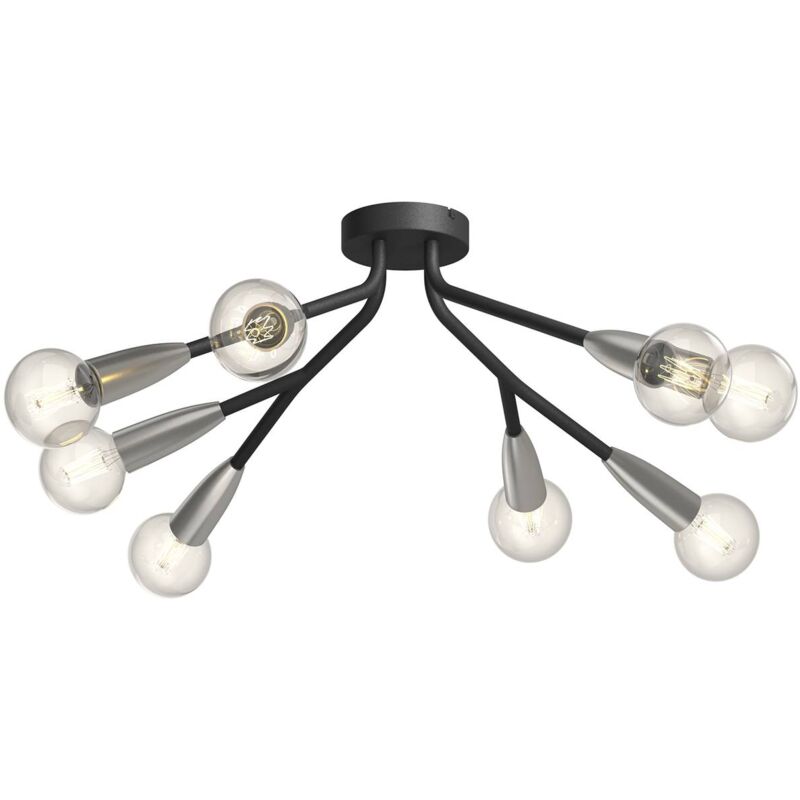 

Carlea lámpara techo 8 luces negro-níquel - Lucande