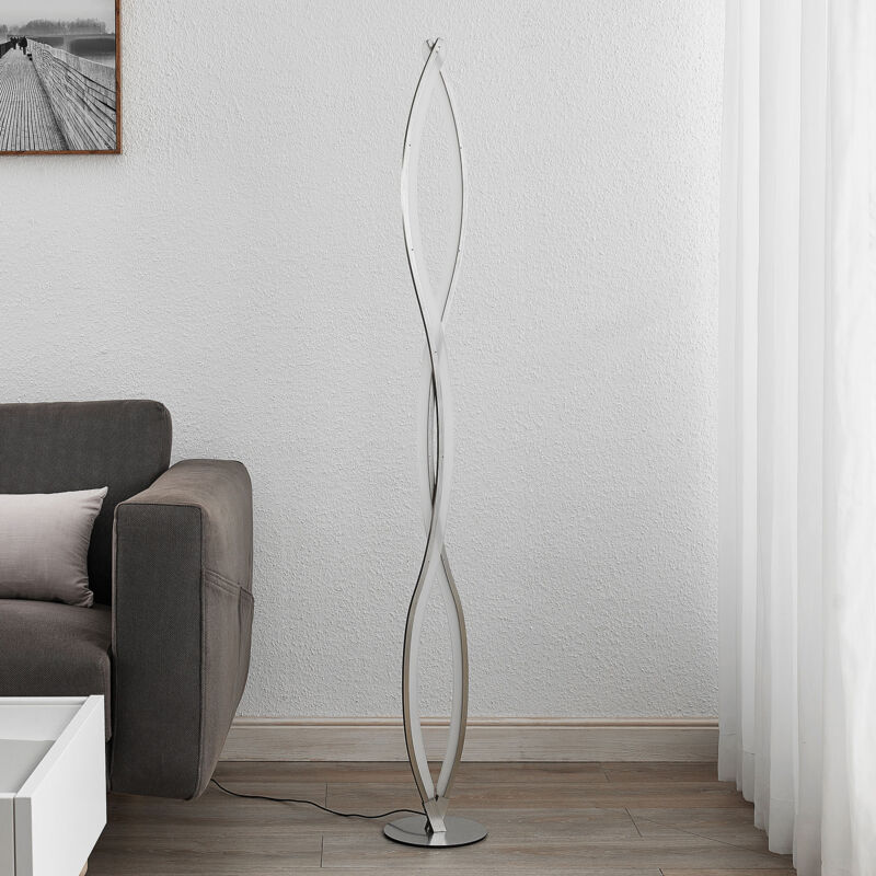 

Demora lámpara de pie LED en forma girada - Lucande