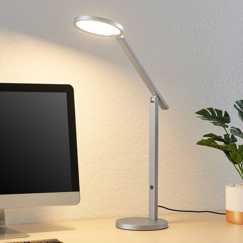 

Felkano lámpara de mesa LED, plata - Lucande