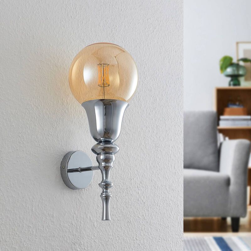 

Gesja aplique, sin pantallas, 1 luz, cromo - Lucande