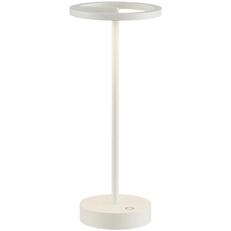 

Halona lámpara de mesa LED, USB, blanco - Lucande