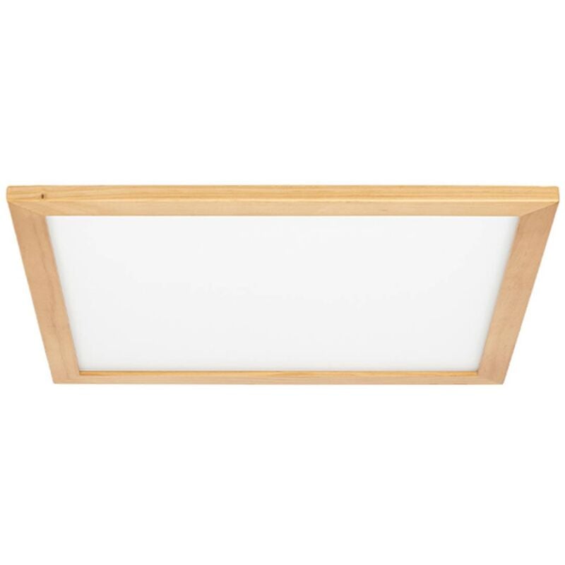 Image of Lucande - Joren plafoniera led angolare legno 52cm - legno chiaro, bianco