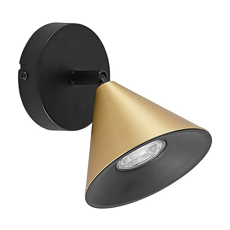 

Lucande Kartio plafón, 1 luz, inclinable, latón