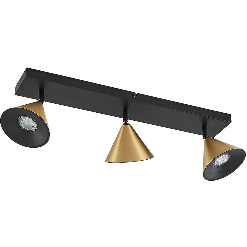 

Kartio plafón, 3 luces, inclinable, latón - Lucande