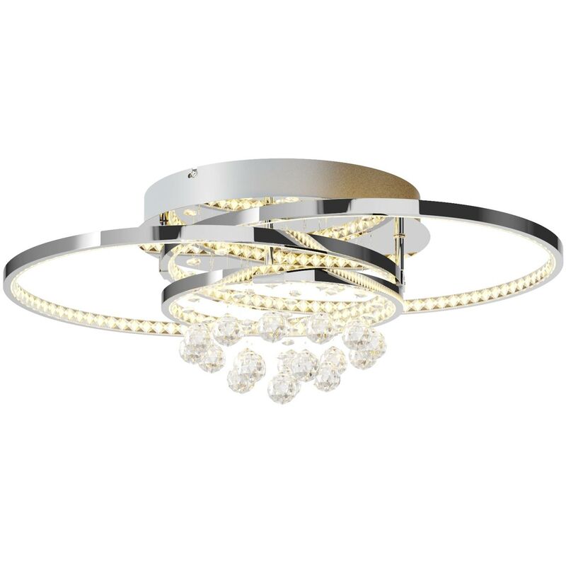

Keely lámpara LED de techo cristal 56,5 cm - Lucande