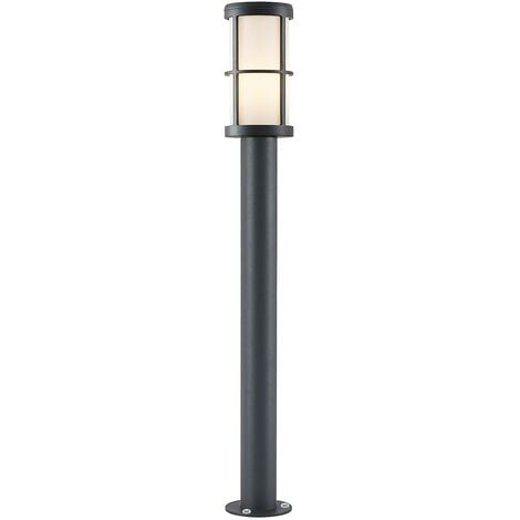 BRILLIANT Lampe York Außenstandleuchte Bewegungsmelder edelstahl 1x A60,  E27, 40W, g.f. Normallampen n. ent. IP-Schutzart: 44 -  spritzwassergeschützt Mit einstellbarem Bewegungsmelder