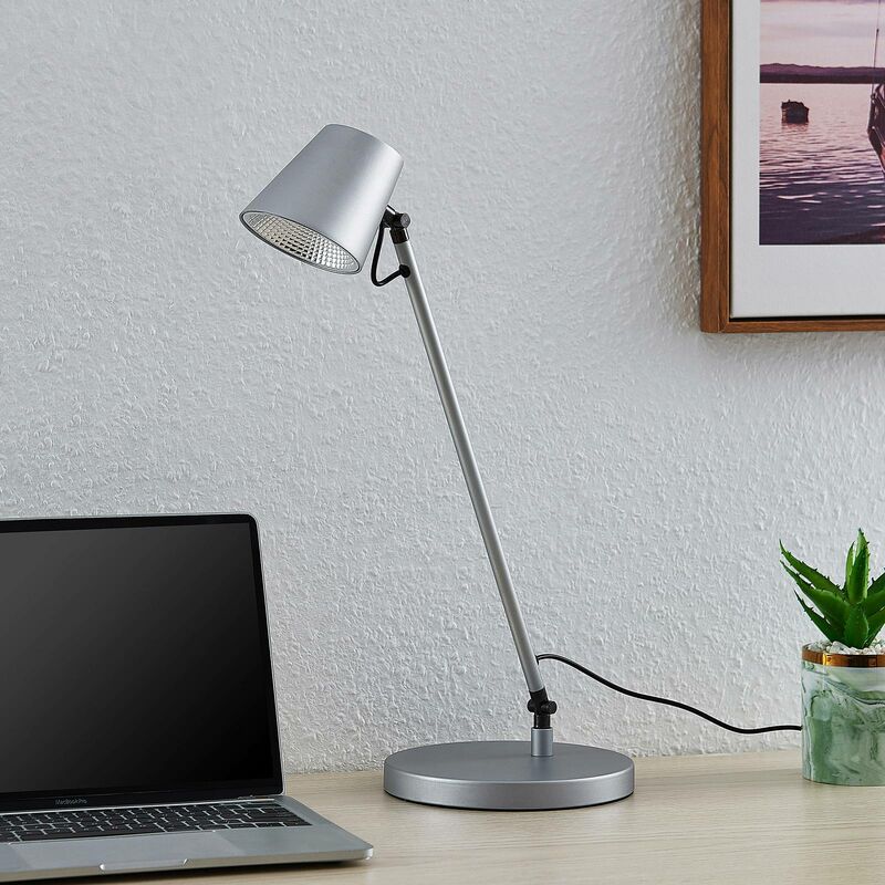 

Kenala lámpara de mesa LED, plata - Lucande