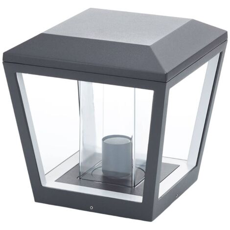 Lucande – Lampadaire d'extérieur à intensité variable en aluminium – Protection IP54 – Pour terrasse, jardin, balcon – Design moderne 24 cm