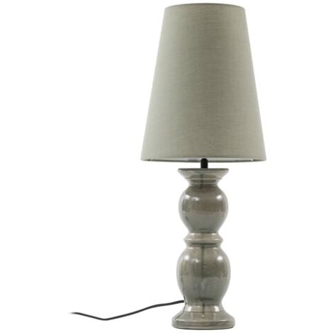 Lucande Lámpara de mesa 'Lyndorin' en Verde Cerámica