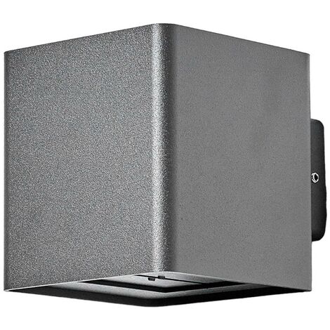 Lucande Lámpara de pared Led exterior 'Aaron' en Negro Aluminio