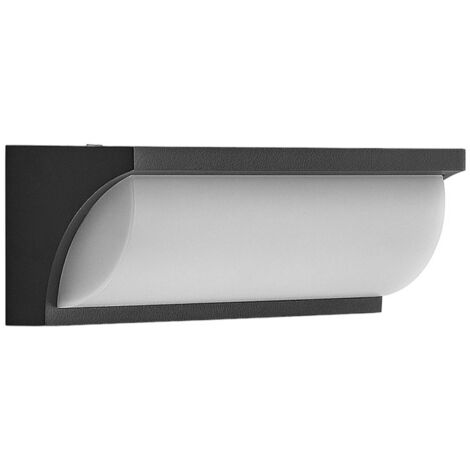 Lucande Lámpara de pared Led exterior 'Aune' en Negro Aluminio