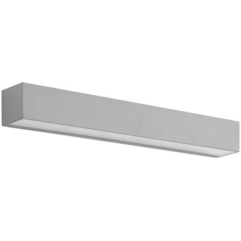 Lucande Lámpara de pared Led exterior 'Lengo' en Gris Aluminio
