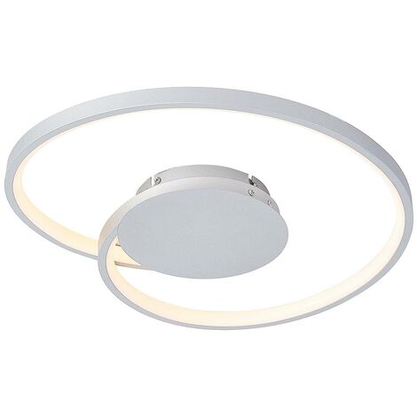 Lucande Lámpara de techo LED 'Enesa' en Gris Metal