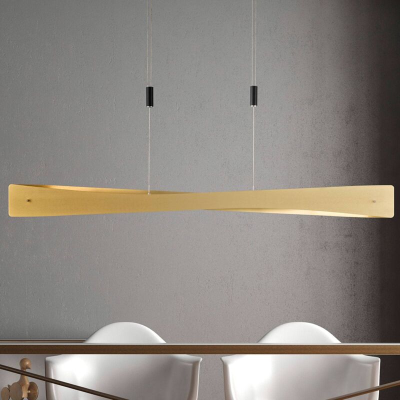 

Lucande Lian lámpara colgante LED, latón, negro