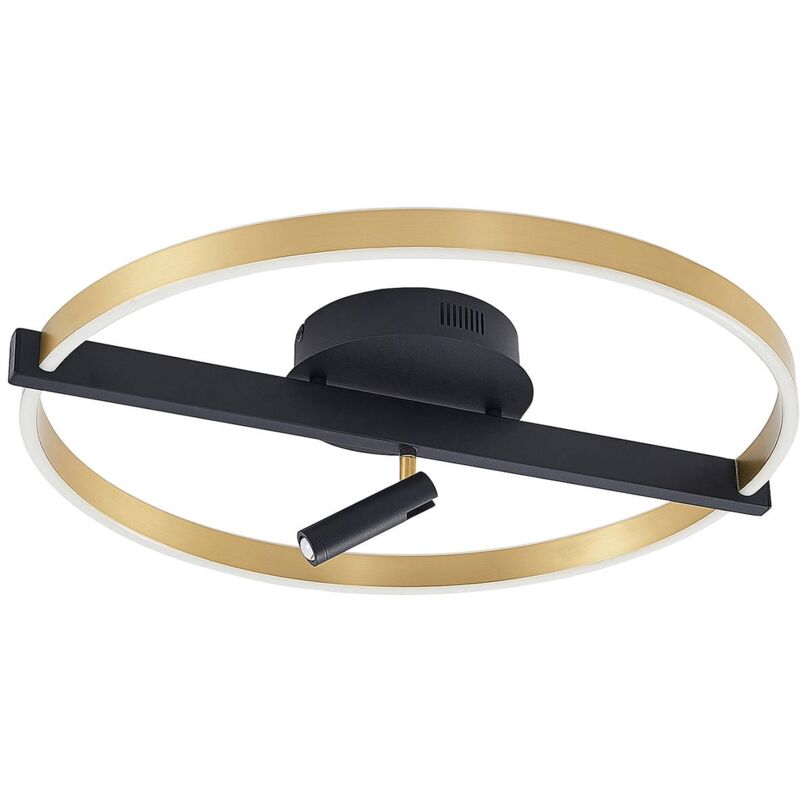 

Matwei lámpara de techo LED, anillo, latón - Lucande