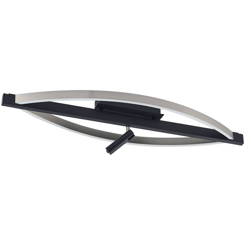 

Matwei lámpara LED de techo, oval, níquel - Lucande