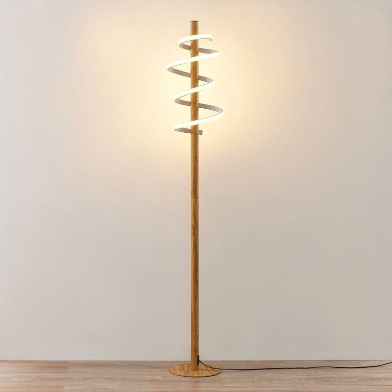 

Milora lámpara de pie LED, roble claro - Lucande