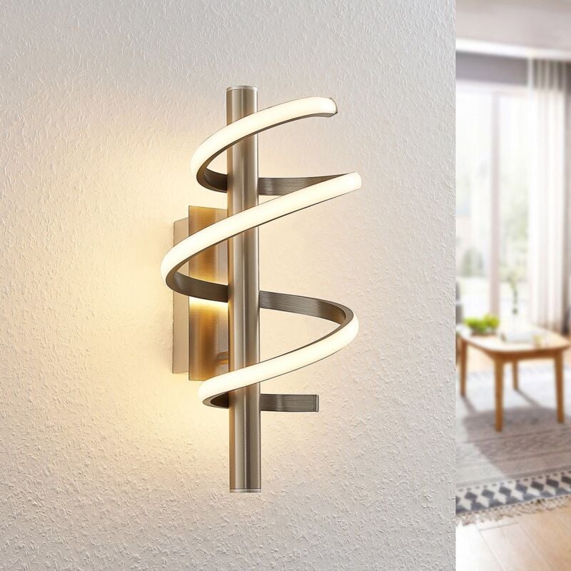 

Lucande Milora plafón LED 40 cm, níquel
