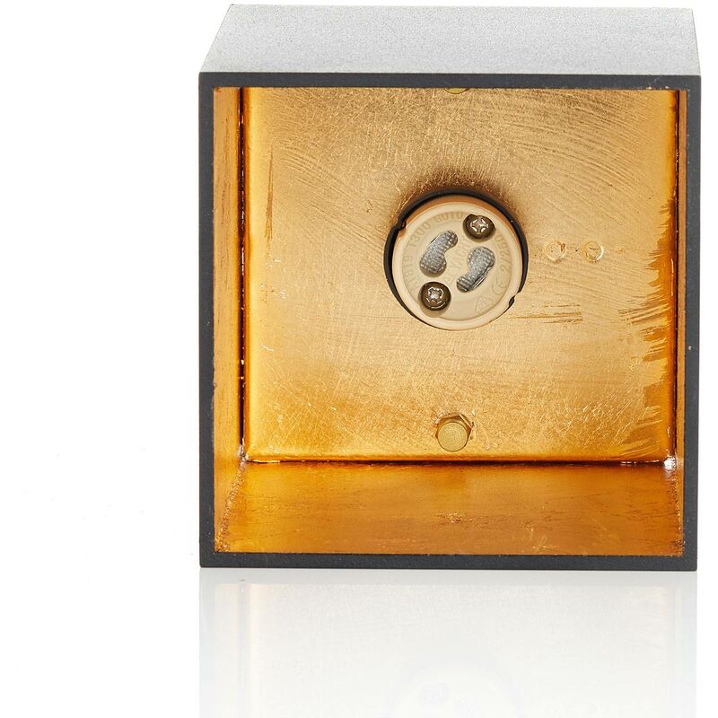 

Paolo downlight GU10 angular negro-oro - Lucande