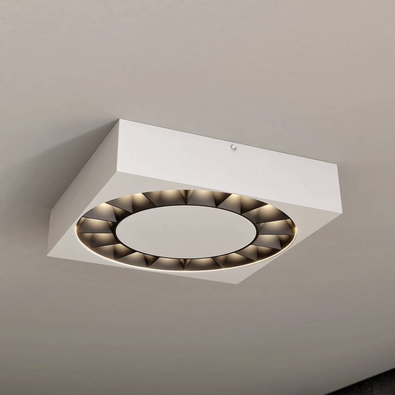 

plafón LED exterior Kelissa blanco angular - Lucande