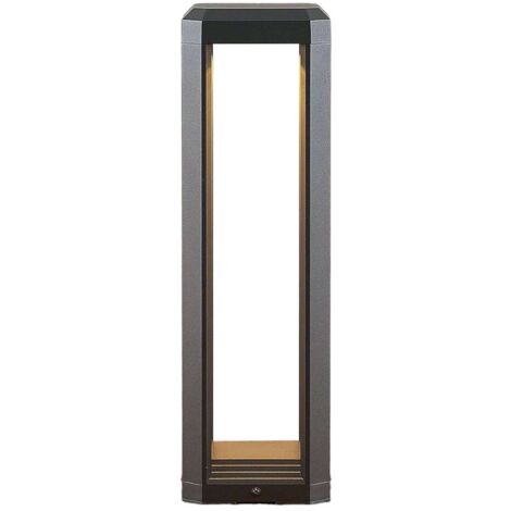 Borne d'extérieur LED Fery 50 cm – Aluminium anthracite – IP65 étanche – Éclairage moderne pour terrasse et jardin – Lucande