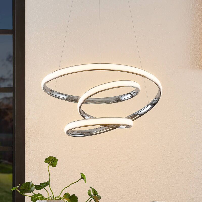 

Sakina lámpara colgante LED cromo Ø 49cm - Lucande