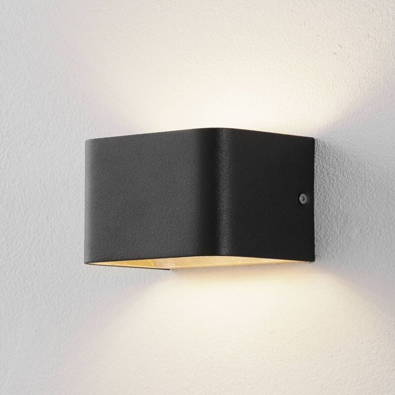 

Sessa aplique LED 13cm negro-oro - Lucande