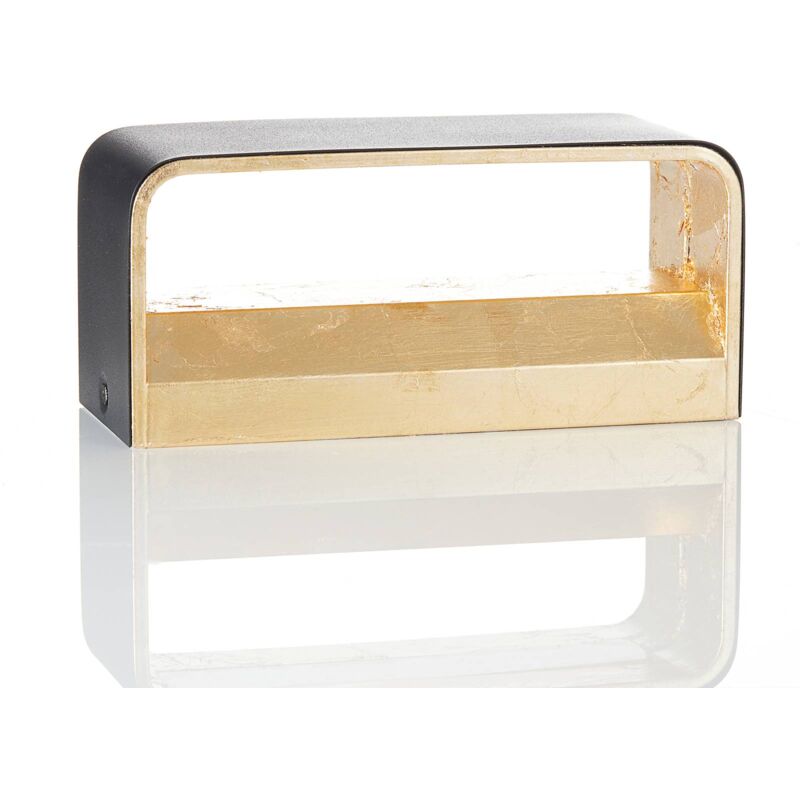 

Lucande Sessa aplique LED 20cm negro-oro
