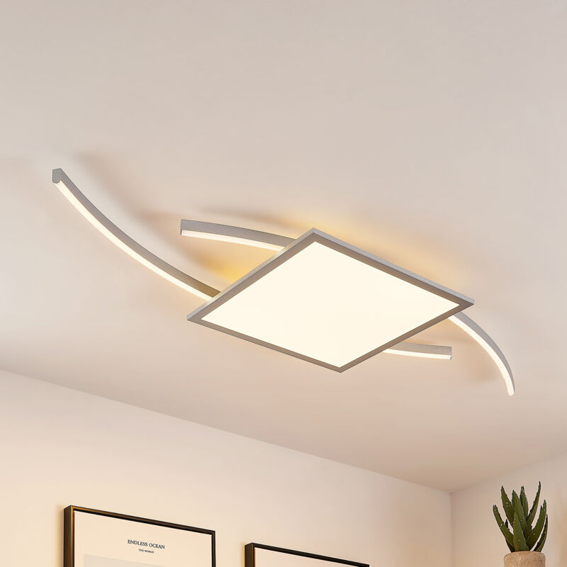 

Lucande Tiaro plafón LED, angular, 40 cm, CCT