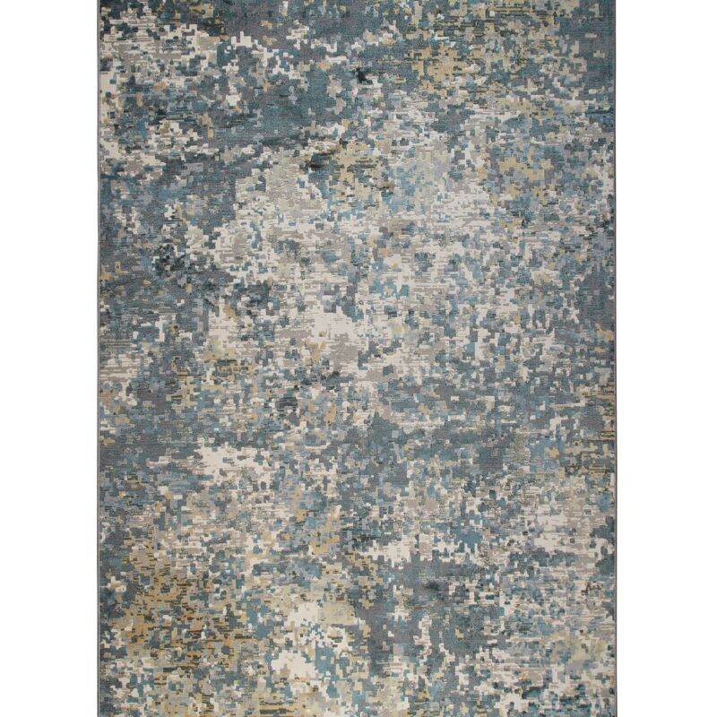 Thedecofactory - lucano - Tapis moderne motif abstrait bleu 160x230