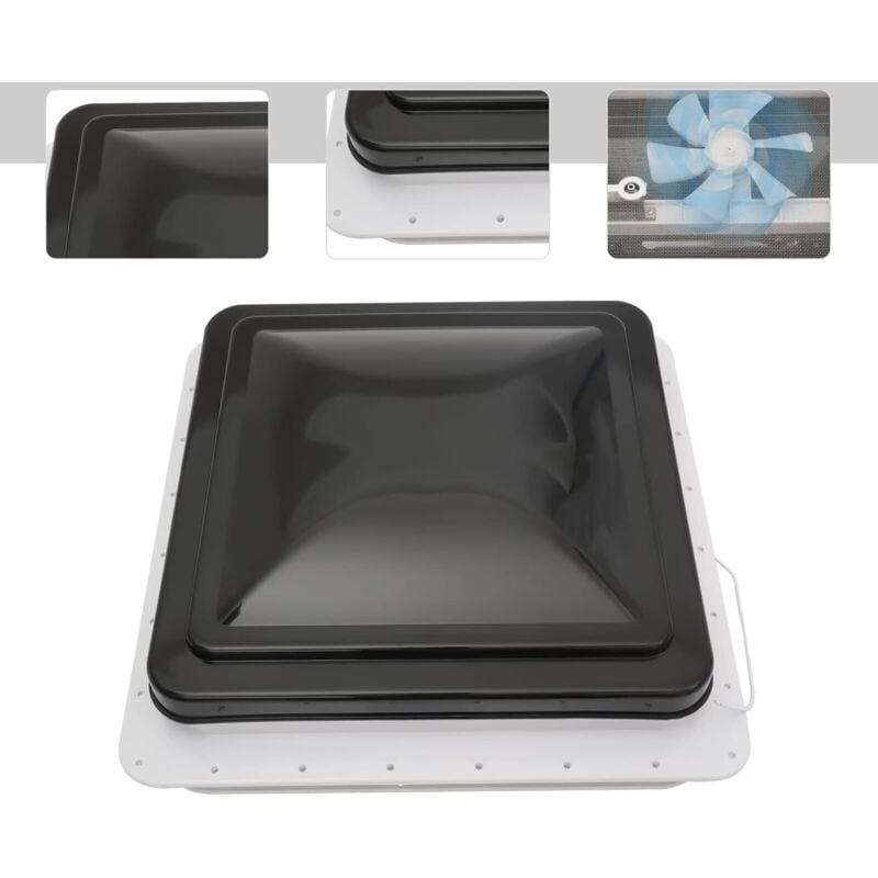 Gojoy - Lucarne de toit pour caravane/camion/van avec ouverture de 35,5 x 42 cm - Pour caravane ou camping-car - 42 x 42 cm