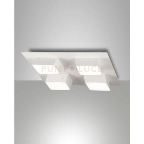 LUCAS PLAFONIERA BIANCO 4 LUCI DIMMERABILE 48W 3000K 4160LM