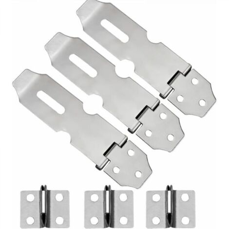 Lucchetti di sicurezza in acciaio inox da 5 cm, adatti per porte, finestre, armadi e gabbie per animali, confezione da 3.