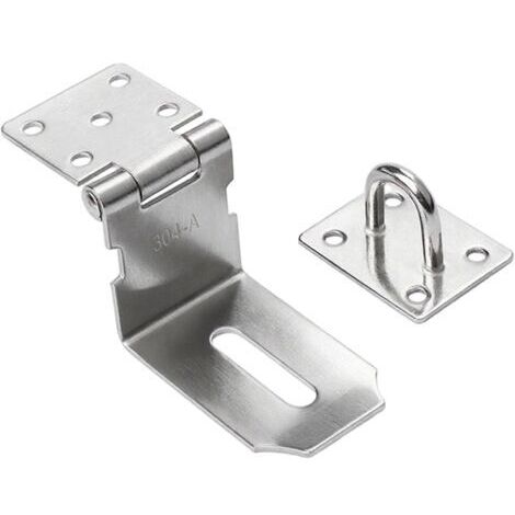 Lucchetto a catenaccio da 4 pollici, in acciaio inox a 90 gradi, adatto per armadi, porte, finestre, cassetti e scatole portaoggetti.