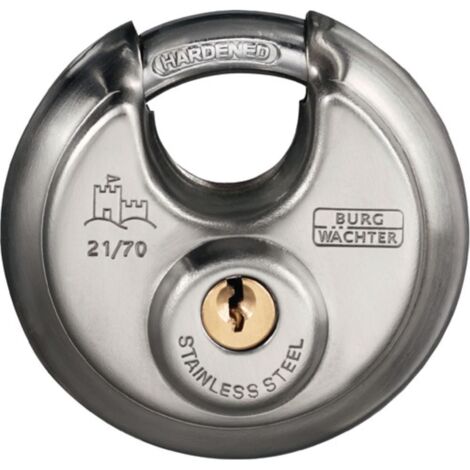 Lucchetto a cilindro 21 70 Corpo serratura-L.70mm VA chiave diversa BURG-WÄCHTER