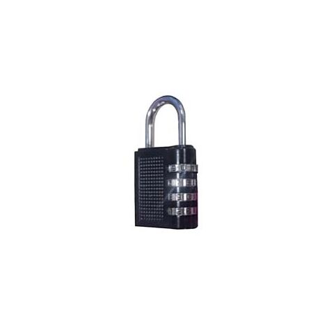 LUCCHETTO A COMBINAZIONE 4 CIFRE- - mm.18 - colore nero - 8 pezzi QUALITY