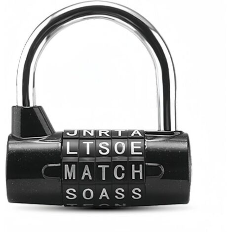 Lucchetto a combinazione a 5 lettere, impermeabile e antiruggine, ideale per case, scuole, aziende, armadietti e altri luoghi.