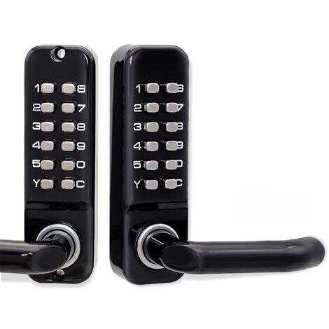Lucchetto a combinazione anteriore e posteriore, codice meccanico impermeabile, combinazione di codice da 1 a 11 cifre, password, nero