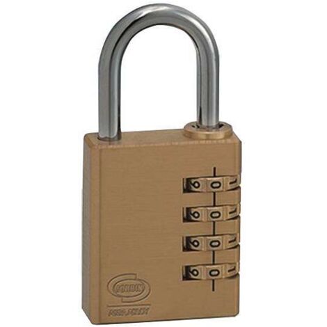 Lucchetto A Combinazione Corbin Ottone Arco Cromato Mm 30 - 1 Pz