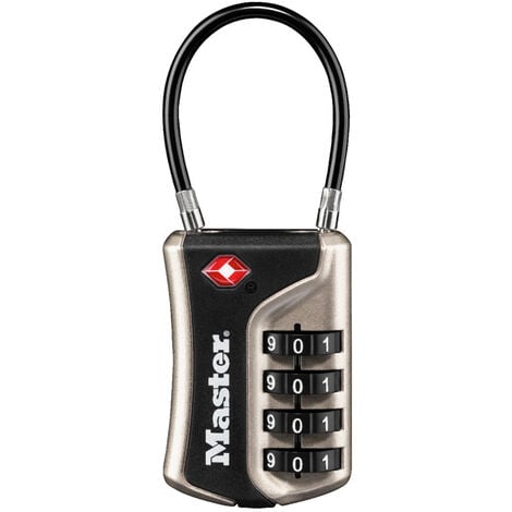 Master Lock 604EURD Lucchetto con Combinazione in Alluminio Massiccio con  Finitura in Ottone, Oro, 8,1 x 4 x 1,8 cm