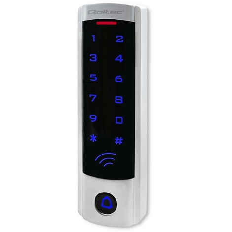 Lucchetto a combinazione Qoltec DIONE con lettore RFID  codice  carta  portachiavi  campanello  IP68  EM  sottile