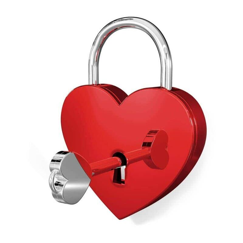 Image of Lucchetto a forma di cuore con chiave, lucchetto dell'amore, a forma di cuore, per amanti, matrimoni, San Valentino, anniversario, viaggi, diario