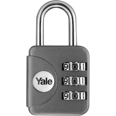 LUCCHETTO AD ARCO A COMBINAZIONE DA VIAGGIO PER VALIGE YP1 -  mm.28 grigio (