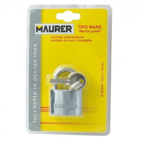 LUCCHETTO ad ARCO in acciaio inox per ambienti marini MAURER 40 mm
